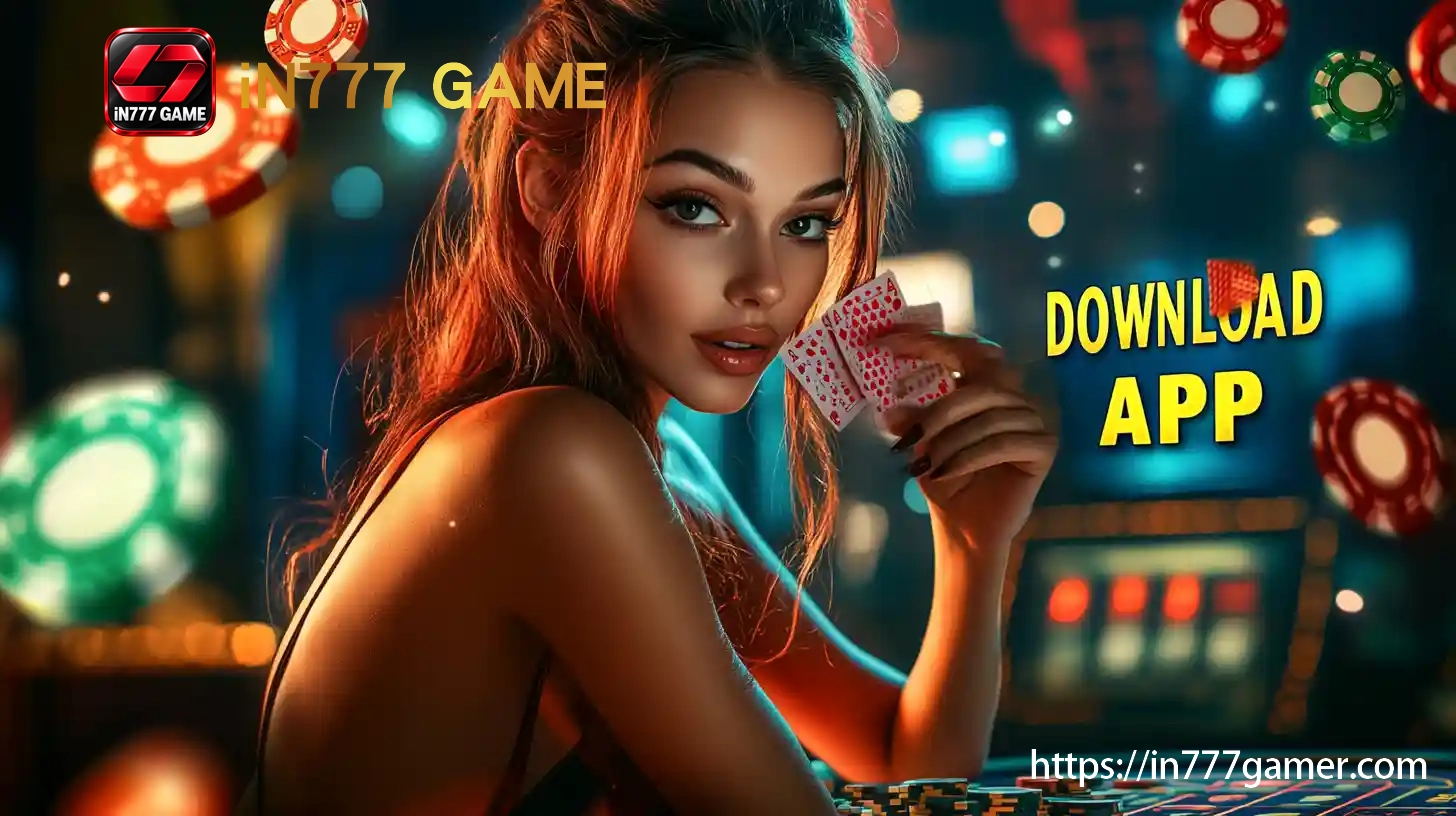 IN777 Game casino app running on an Android phone