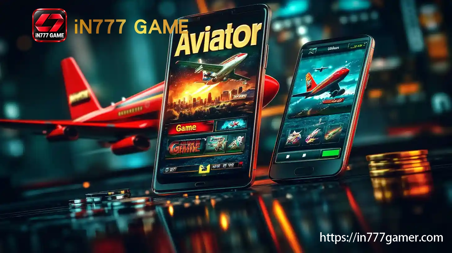 IN777 Aviator game on a mobile phone