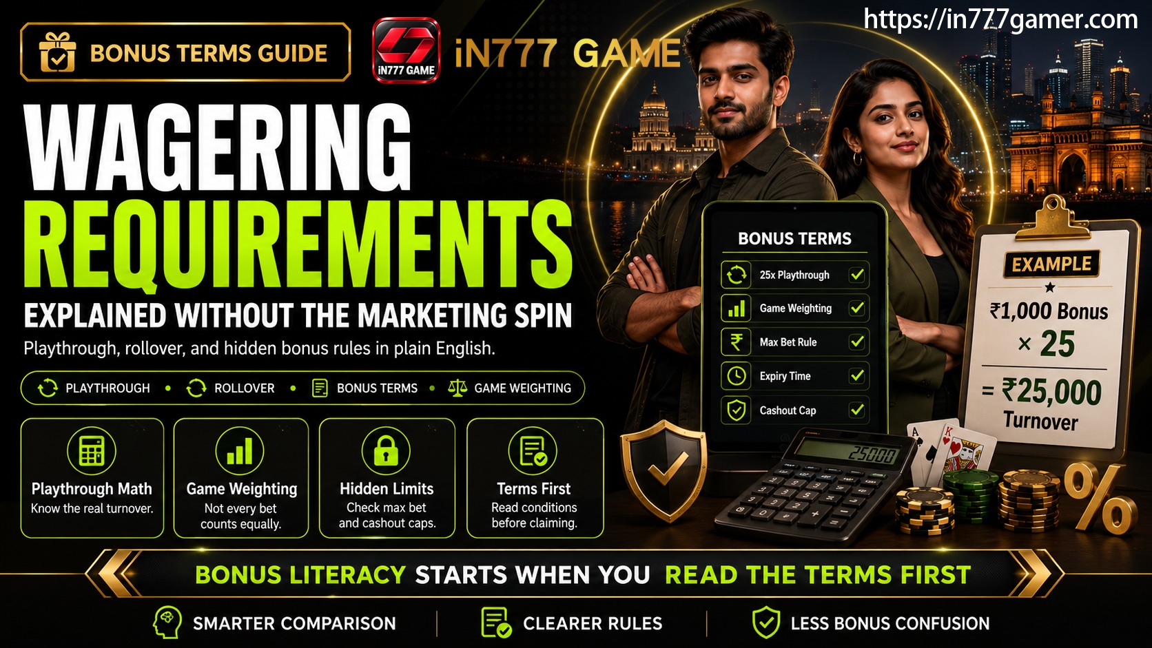 Casino wagering terms broken down with a simple calculation
